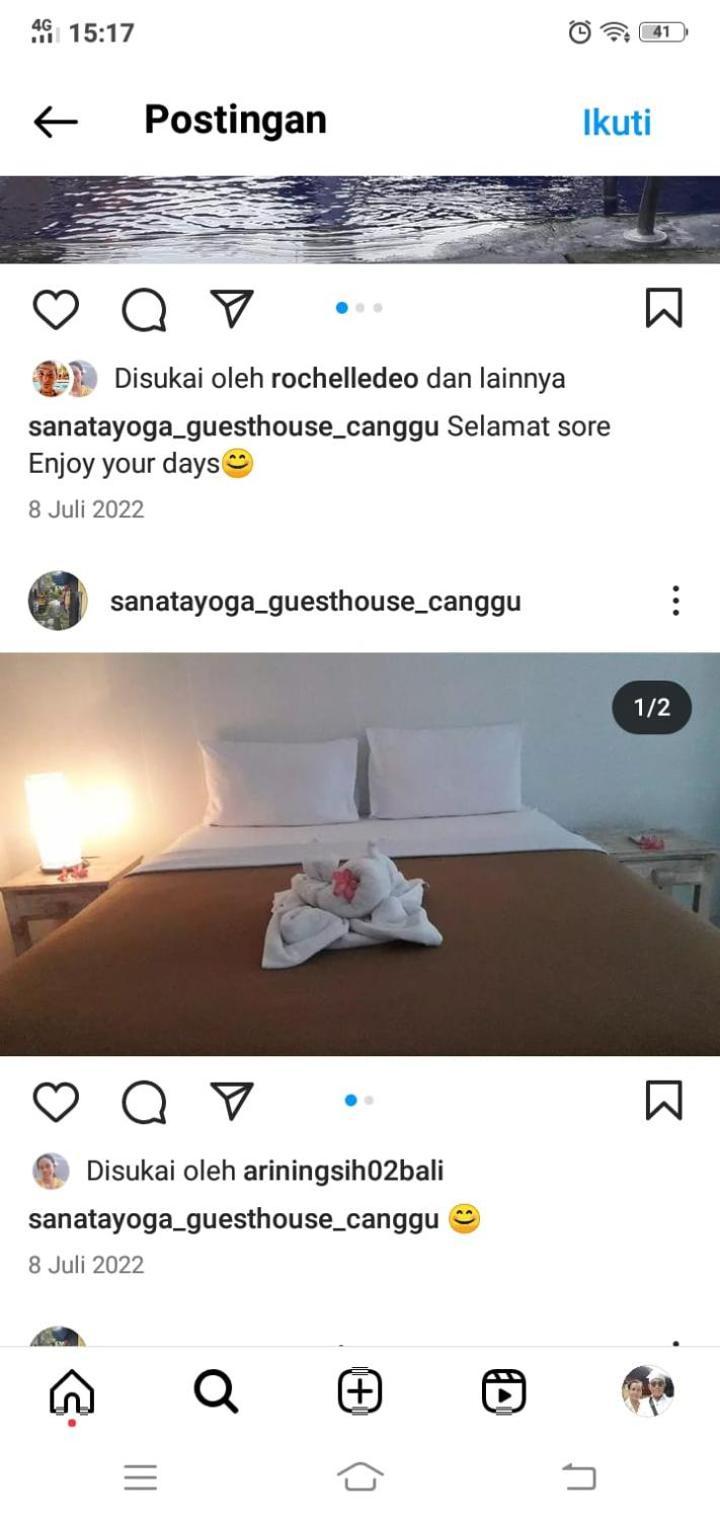 Sanata Yoga Guesthouse Canggu Dış mekan fotoğraf